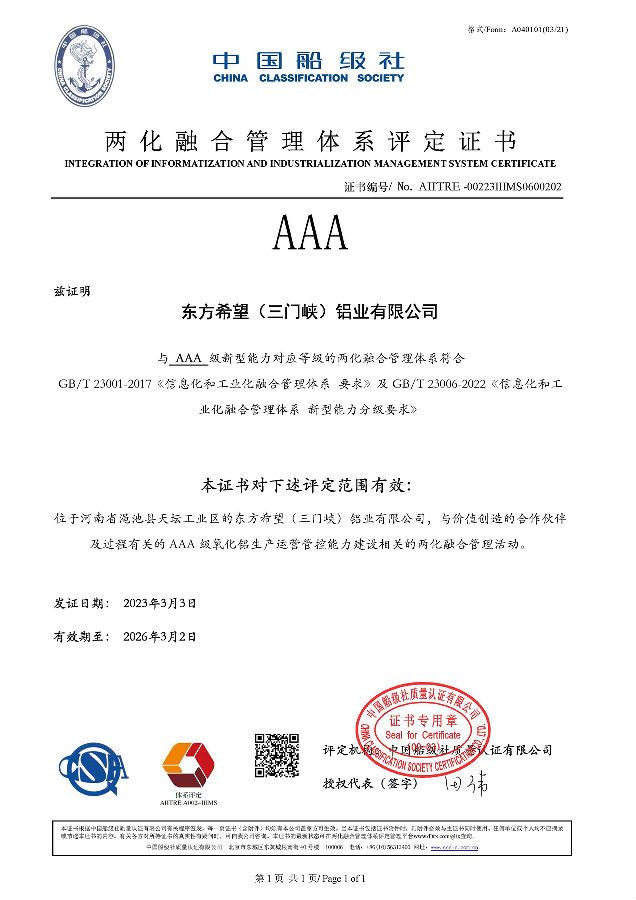 02 东方希望渑池铝业通过两化融合管理体系AAA级评定图片1.jpg